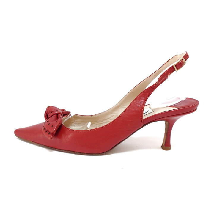 楽天市場】【中古】JIMMY CHOO(ジミーチュウ) サンダル リボン レッド 