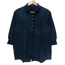 028 パラスパレス pallas palace シャツ ブラウス トップス 紺 