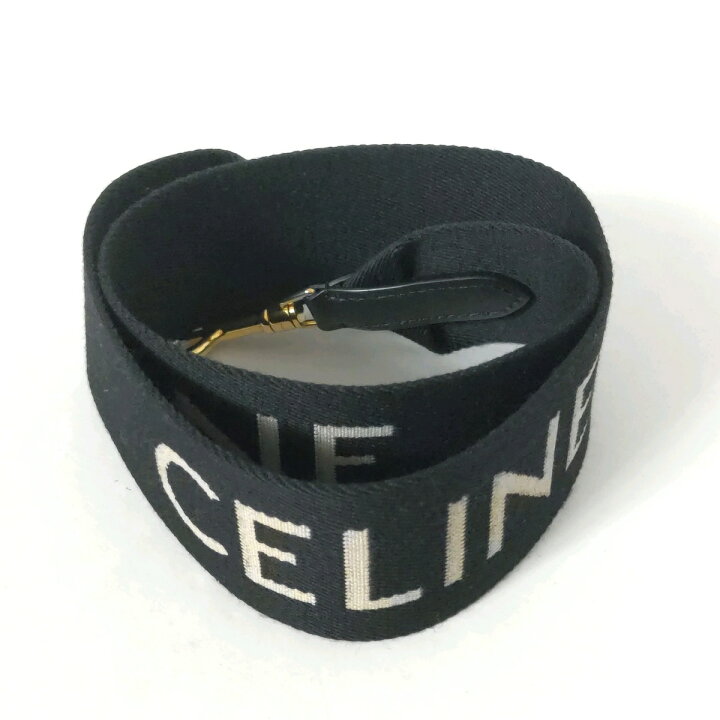 楽天市場】【中古】CELINE(セリーヌ) ショルダーストラップ 黒×白 