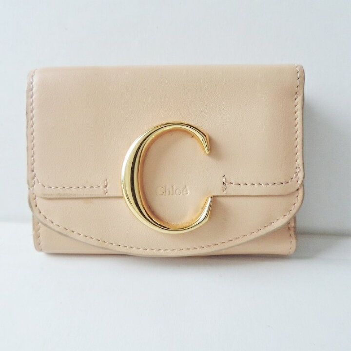 楽天市場】【中古】Chloe(クロエ) 3つ折り財布 ベージュ レザー 
