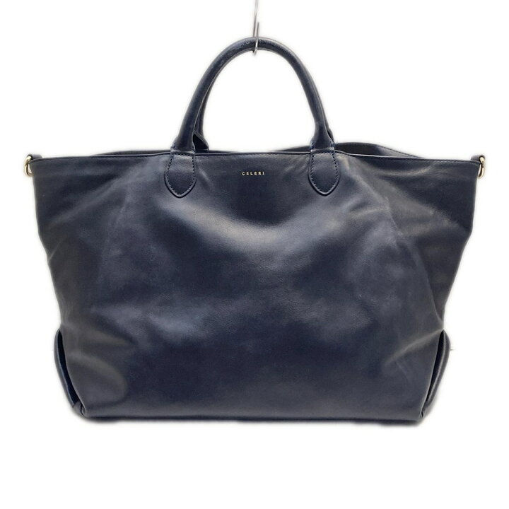 楽天市場】【中古】CELERI(セルリ) トートバッグ ネイビー レザー 