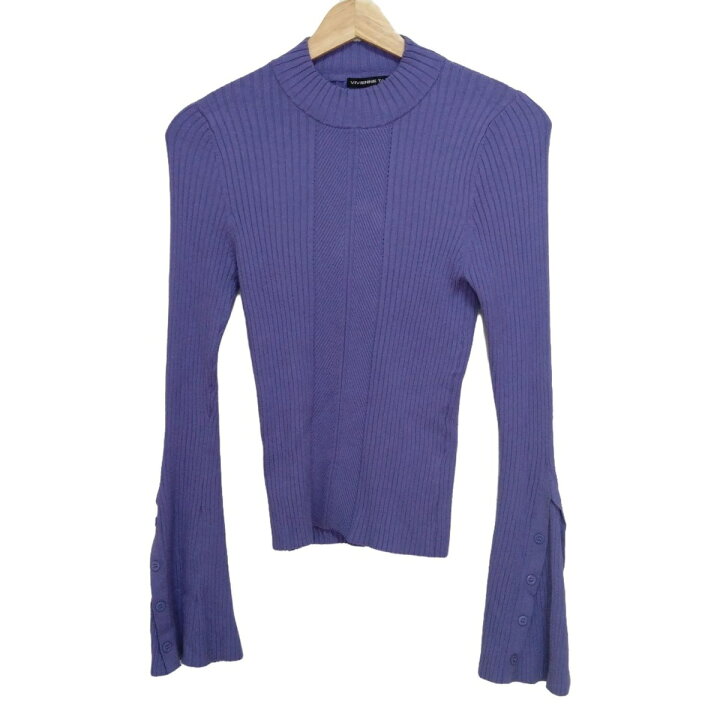 【中古】VIVIENNE TAM(ヴィヴィアンタム) 長袖カットソー シースルー/タートルネック 黒
