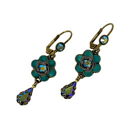 【新着】【中古】Michal Negrin(ミハエルネグリン) ピアス フラワー(花) パープル×ブルー