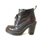 【新着】【中古】Dr.Martens(ドクターマーチン) ショートブーツ レースアップ ボルドー レザー