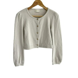 【中古】HARRODS(ハロッズ) カーディガン 長袖/フラワーボタン アイボリー