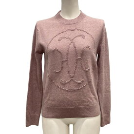 【新着】【中古】HERMES(エルメス) 長袖セーター クルーネック/カシミヤ ライトピンク カシミヤ