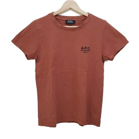 【中古】A.P.C.(アーペーセー) 半袖Tシャツ クルーネック ブラウン×黒
