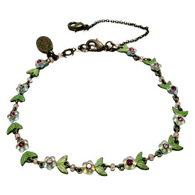 【中古】Michal Negrin(ミハエルネグリン) アクセサリー アンクレット/ビーズ/フラワー(花) ブロンズ×グリーン×マルチ