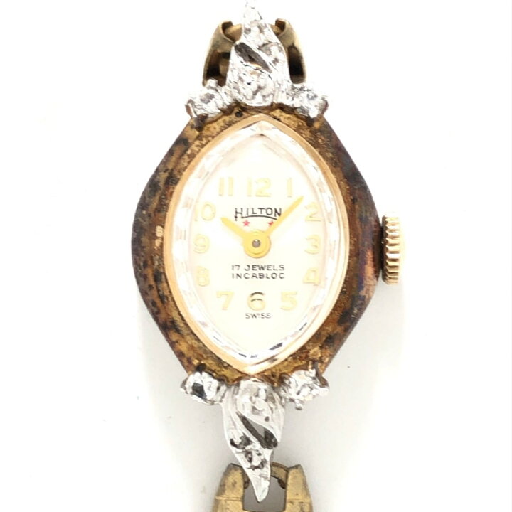楽天市場】【新着】【中古】HILTON(ヒルトン) 腕時計 ラインストーン 