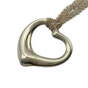 【中古】TIFFANY&Co.(ティファニー) オープンハート ネックレス メッシュチェーン シルバー