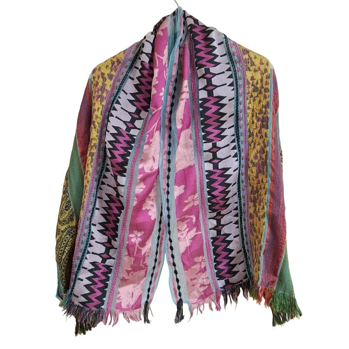 中古】ETRO(エトロ) ストール(ショール) ペイズリー柄 ダークグレー  
