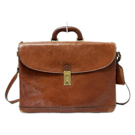 【中古】BALLY(バリー) ビジネスバッグ 本体ロックナンバー ブラウン レザー