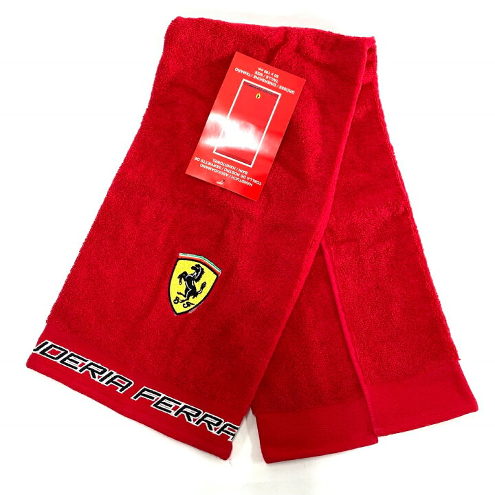 楽天市場】【中古】Ferrari(フェラーリ) 小物 タオル 赤 コットン 