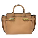 【中古】COACH(コーチ) ハンドバッグ ベージュ レザー