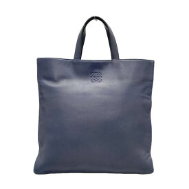 【中古】LOEWE(ロエベ) トートバッグ ブルーグレー レザー