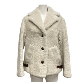 【中古】COACH(コーチ) コート 長袖/冬 白 ムートン