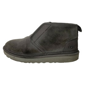 【中古】UGG(アグ) ニューメル ショートブーツ グレー ムートン