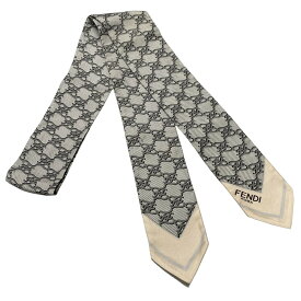 【新着】【中古】FENDI(フェンディ) スカーフ ライトグレー×ピンク