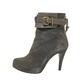 【中古】Pippi(ピッピ) ショートブーツ ダークグレー レザー