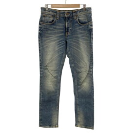【中古】NudieJeans(ヌーディージーンズ) ジーンズ フルレングス/ビンテージ加工 ブルー