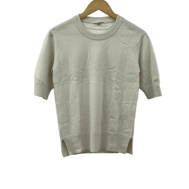 【中古】HERMES(エルメス) 半袖セーター カシミヤ アイボリー