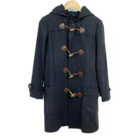 【中古】A.P.C.(アーペーセー) ダッフルコート 長袖/Whiteley and Green/秋/冬 ダークネイビー×黒