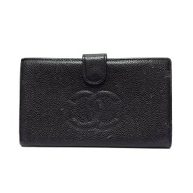 【中古】CHANEL(シャネル) 長財布 ココマーク 黒