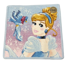 【中古】FEILER(フェイラー) 小物 ハンドタオル/ミッドナイトチャイム/シンデレラ/Disneyコラボ ライトブルー×アイボリー×マルチ