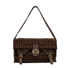 【中古】FENDI(フェンディ) ズッキーノ柄 ハンドバッグ ボルドー×マルチ レザー