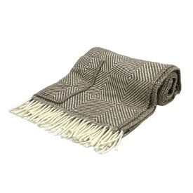 【中古】LAPUAN KANKURIT(ラプアンカンクリ) マフラー グレーベージュ×アイボリー ウール