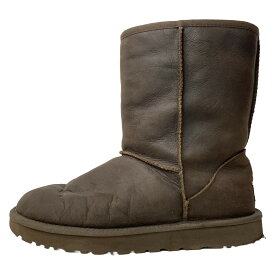 【中古】UGG(アグ) ショートブーツ ダークブラウン ムートン