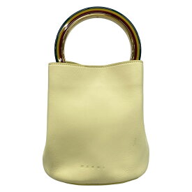 【新着】【中古】MARNI(マルニ) パニエ ハンドバッグ 2019年 イエロー×ブルー レザー