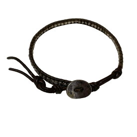 【中古】Chan Luu(チャンルー) ブレスレット ブラウン×シルバー レザー