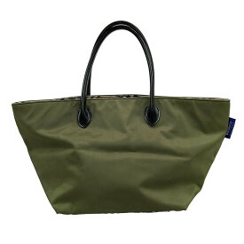【新着】【中古】Burberry Blue Label(バーバリーブルーレーベル) ハンドバッグ カーキ×黒 レザー