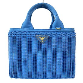 【新着】【中古】PRADA(プラダ) ハンドバッグ かごバッグ ブルー