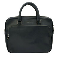 【中古】HUGOBOSS(ヒューゴボス) ビジネスバッグ ネイビー レザー