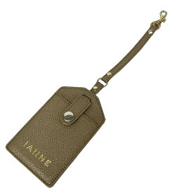 【中古】IANNE(イアンヌ) 小物 ネームタグ ブラウン×ゴールド レザー