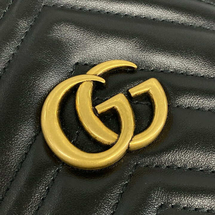 楽天市場】【中古】GUCCI(グッチ) GGマーモント,ミニ バケットバッグ 