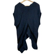 【新着】【中古】芽風(メフウ/センソユニコ) ベスト ニット ブルー×黒×レッド