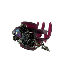 【中古】ComplexBIZ(コンプレックスビズ) アクセサリー ヘアクリップ/ディズニー コラボ/眠れる森の美女/マレフィセント/ビーズ/バラ パープル×黒×マルチ