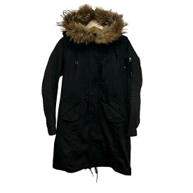 【新着】【中古】AMERICAN RAG CIE(アメリカンラグシー) コート 長袖/ラクーンファー/ジップアップ/秋/冬 黒