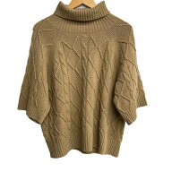 【新着】【中古】Max Mara STUDIO(マックスマーラスタジオ) 七分袖セーター タートルネック/ラインストー…