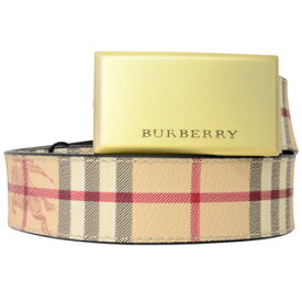 バーバリー BURBERRY メンズ ベルト3742243 ヘイマーケットチェック/チョコレート