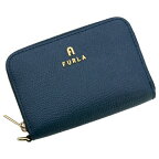 フルラ FURLA コインケース 小銭入れ ミニ財布 カードケース カメリア WP00316 ARE000 1868S BLU JAY+GREIGE ネイビー レザー カーフ 牛革 ラミネート加工牛床革