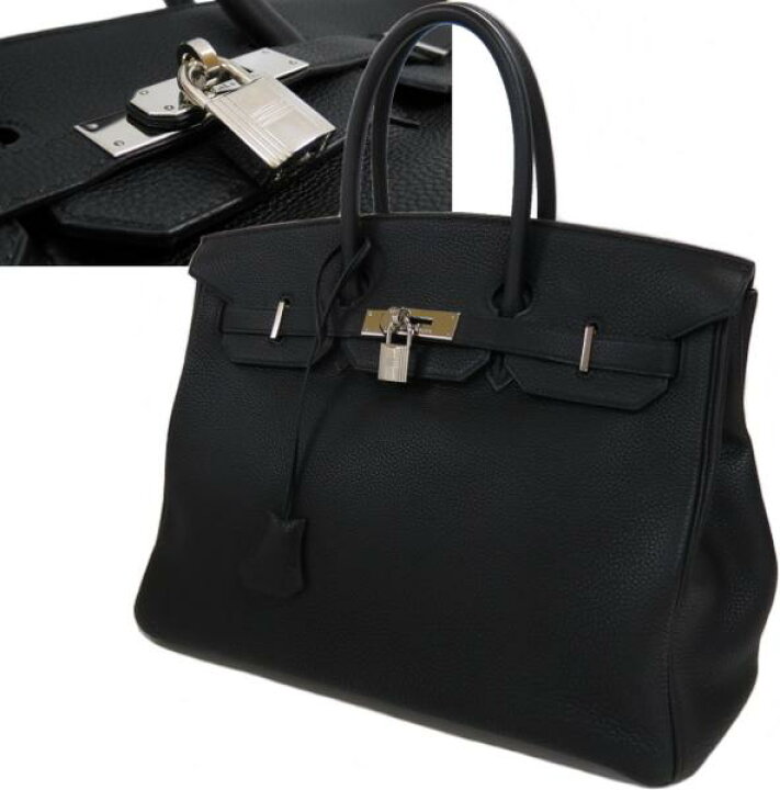 楽天市場】【中古】本物美品エルメス バーキン35トゴ ブラック黒 