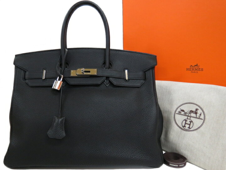 楽天市場】【中古】本物美品エルメス バーキン35トゴ ブラック黒 