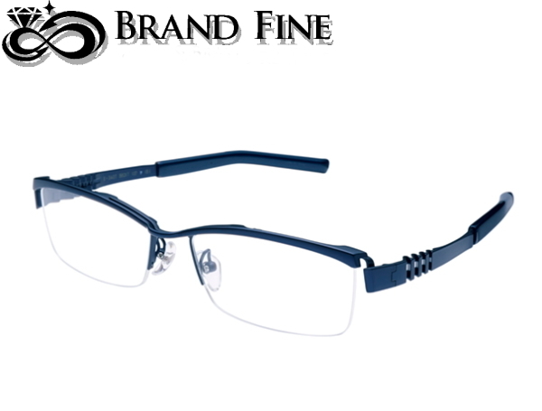 新品 未使用フォーナインズ999.9眼鏡フレーム S-340T 【SALE／56%OFF】 ダークブルーマット純正ケース付メガネ タイプA 7 65％以上節約