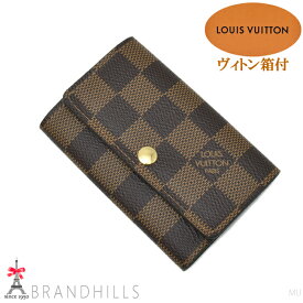 ルイヴィトン キーケース 6連 メンズ レディース ミュルティクレ6 ダミエ エベヌ N62630 LOUIS VUITTON 美品 【中古】