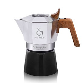 CoFika コフィカ Crema Rich 直火式エスプレッソマシン 1-2杯用 シルバー CF-SB2