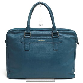 DOLCE＆GABBANA ビジネスバッグ ドルガバ BM1255 A1503 BRIEFCASE VIT.PALMELLATO 牛革 シボ革 シュリンクレザー 【中古】